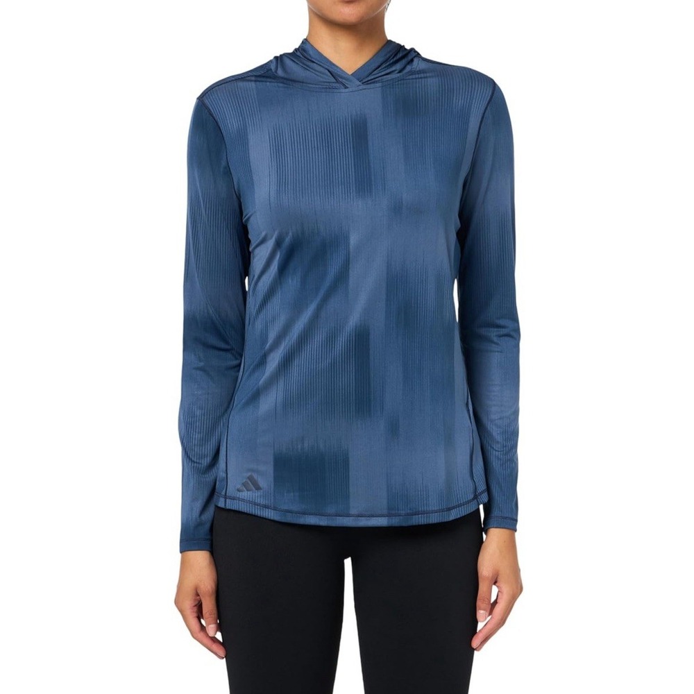 NWT Adidas Women's Ultimate365 Printed Hoodie - Color Preloved Ink - Size L